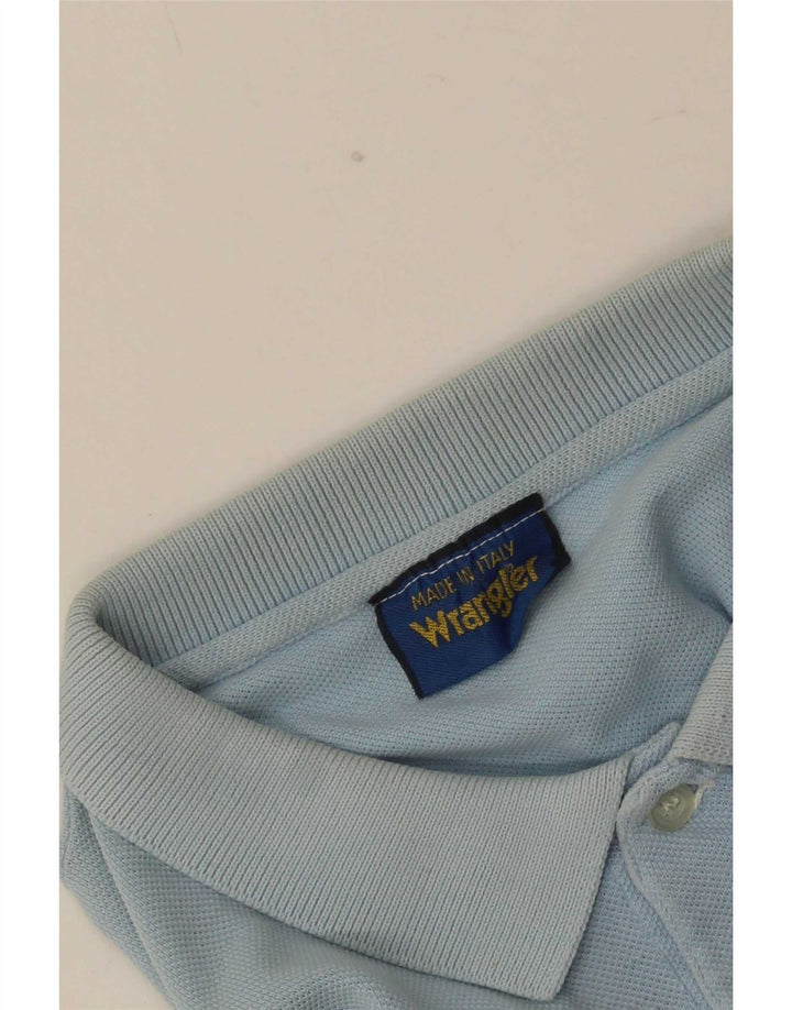 Camisa polo masculina Wrangler azul médio