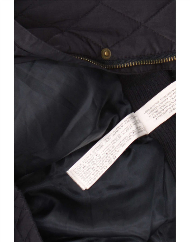 Jaqueta acolchoada feminina Massimo Dutti EU 38 médio azul marinho colorblock