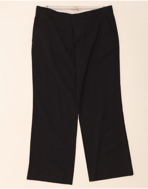 Calça chino reta feminina Stefanel IT 46 grande W34 L29 preta