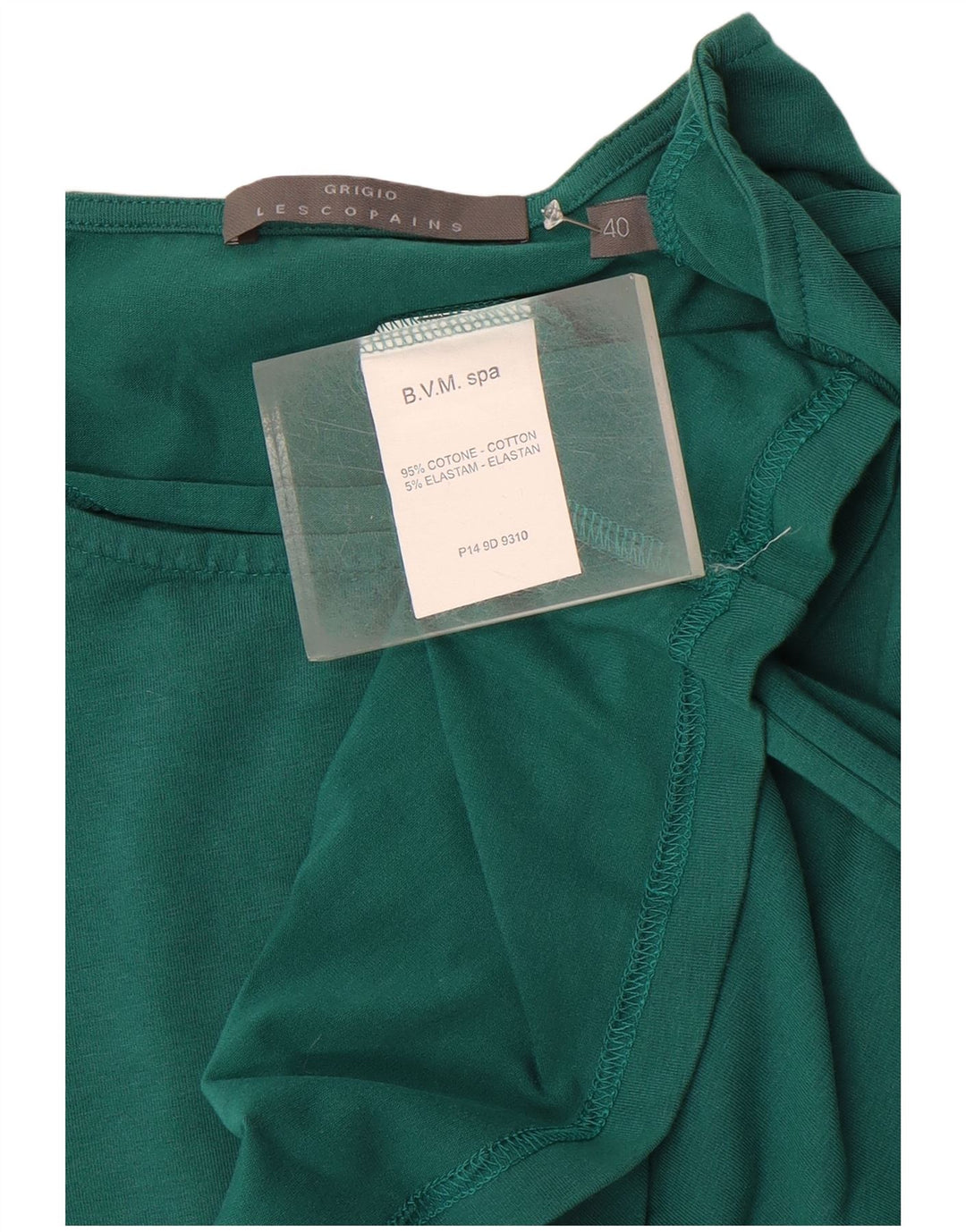 Camiseta feminina LES COPAINS Top IT 40 pequeno algodão verde