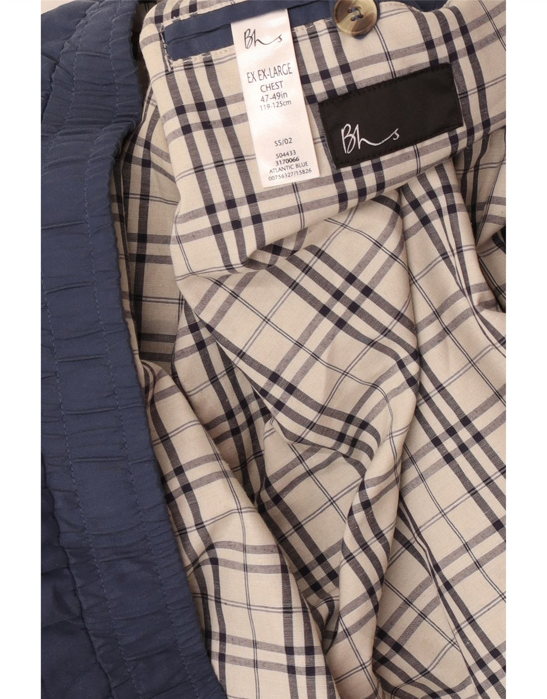 Jaqueta bomber masculina Bhs UK 47/49 2XL algodão azul marinho