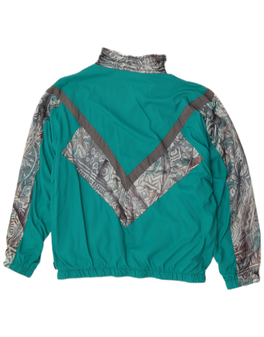 Athleta Mens Treino Top Jaqueta Poliamida Geométrica Verde Médio