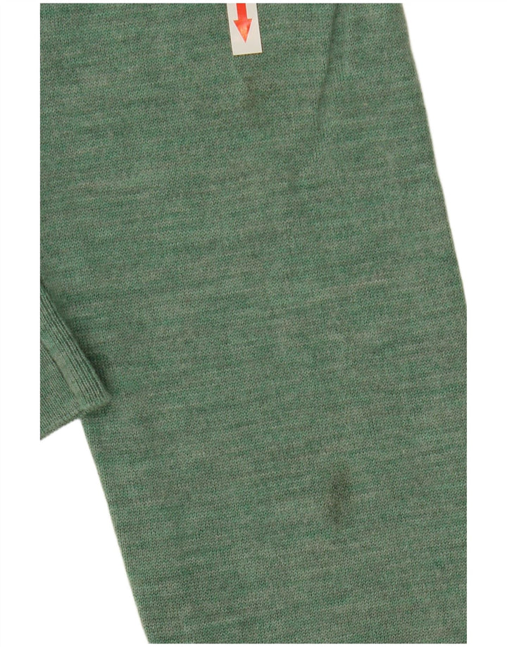 Suéter masculino John Lewis com gola redonda, lã merino verde médio