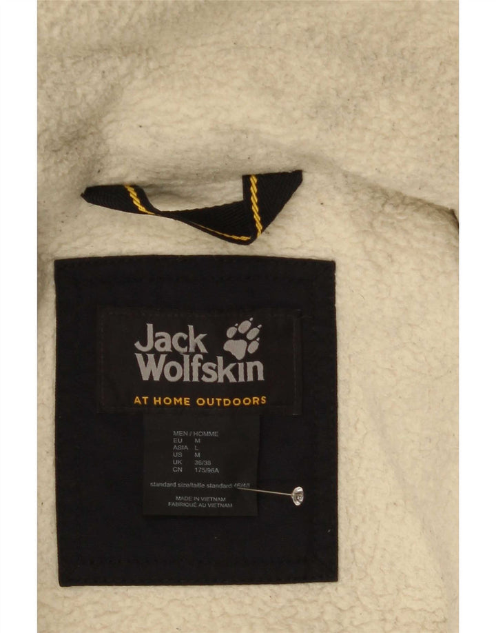 Jaqueta bomber masculina com capuz Jack Wolfskin Reino Unido 36/38 poliamida preta média