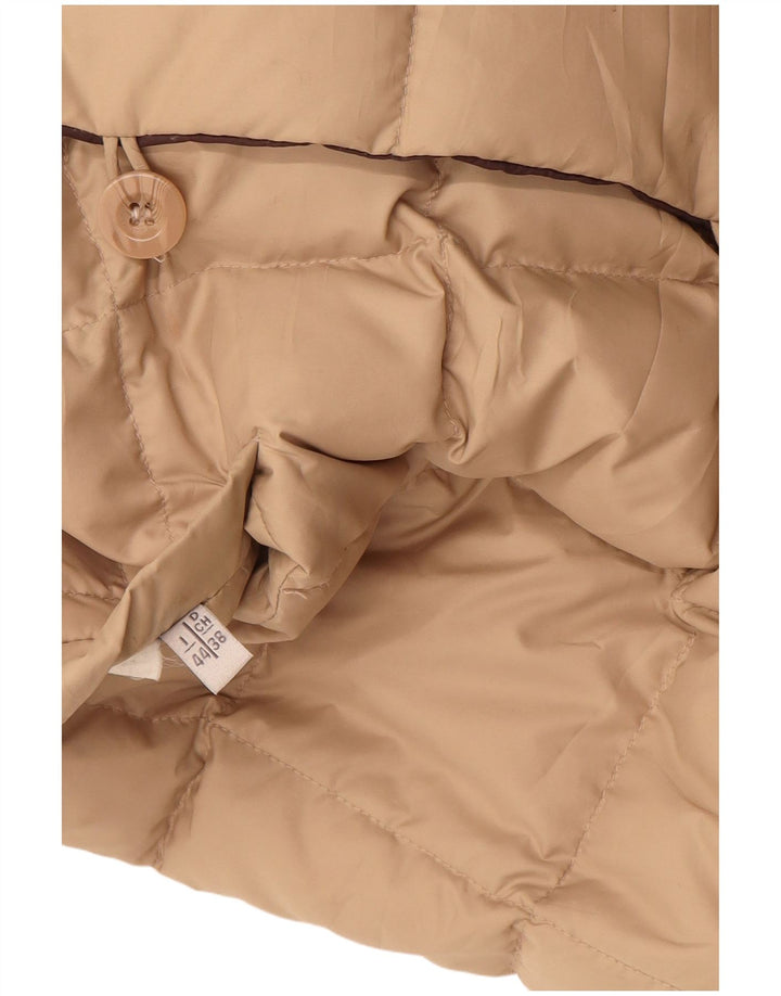 Casaco acolchoado reversível feminino vintage IT 44 bege médio