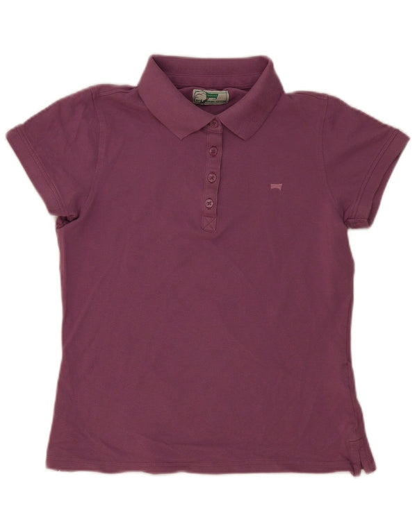 Camisa polo feminina Carrera UK 12 algodão roxo médio
