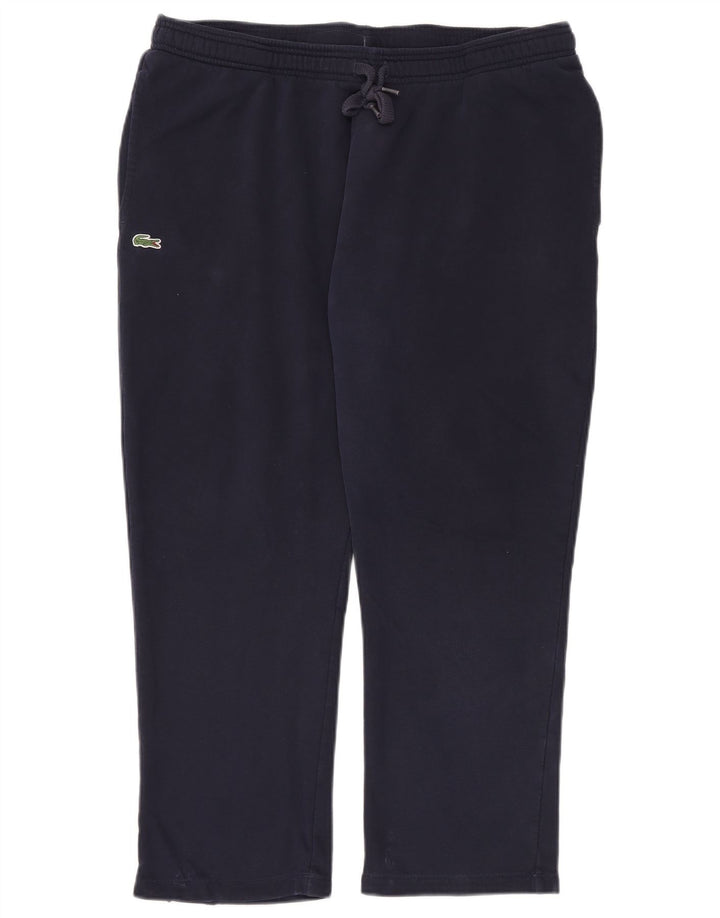 Calça de treino masculina Lacoste tamanho 7 2XL azul marinho