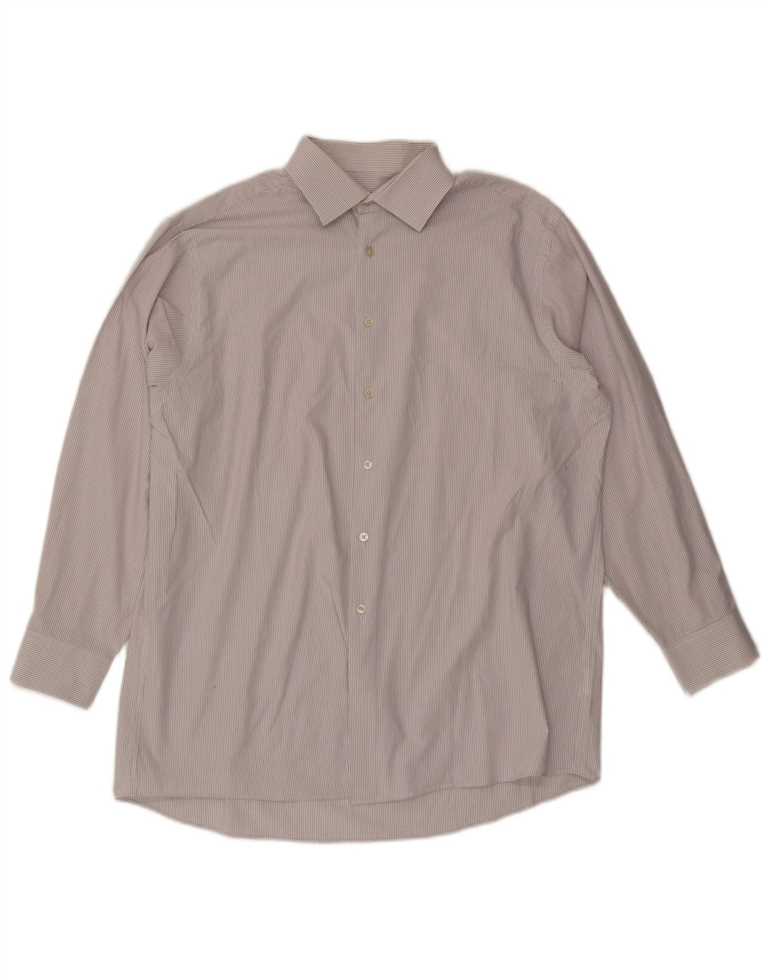 CALVIN KLEIN Mens Regular Fit Shirt Size 16 1/2 Large White Pinstripe