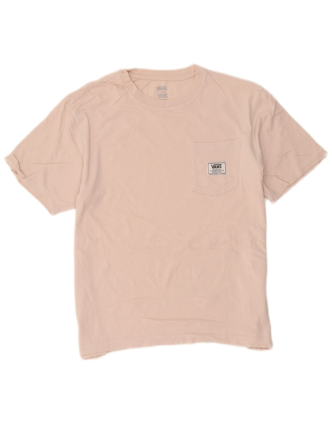 Camiseta masculina Vans grande algodão rosa