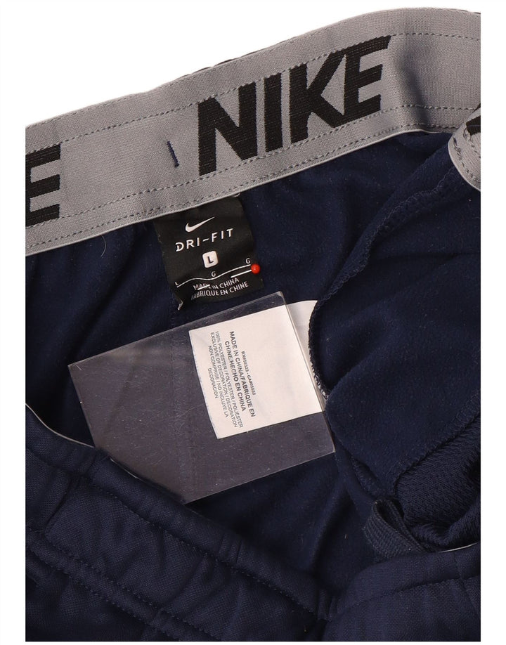 Calça de treino masculina Nike Michigan grande poliéster azul marinho