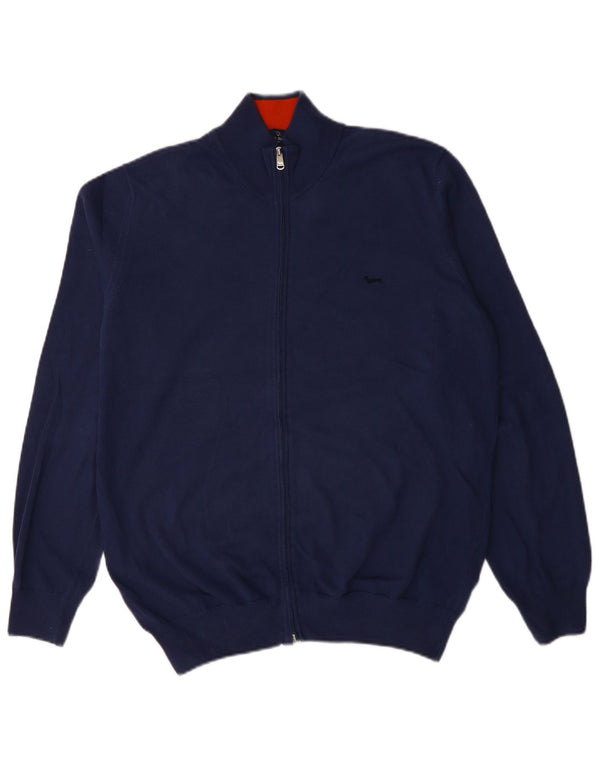 Suéter cardigã masculino Harmont & Blaine XL azul marinho algodão