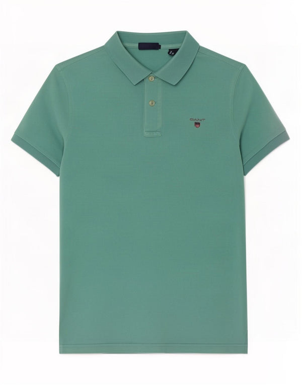 Camisa polo masculina regular Gant XS algodão verde