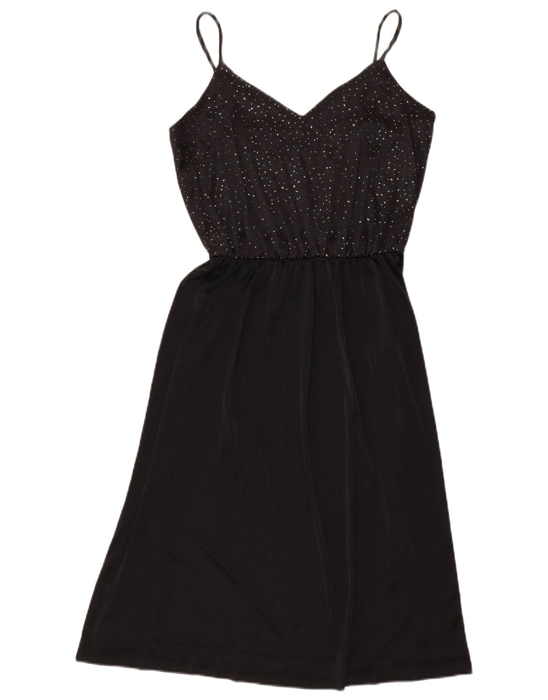 Vestido Slip Feminino Vintage UK 12 Médio Preto
