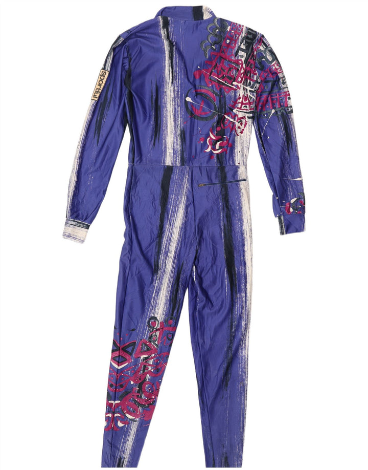 Macacão masculino Sportful com padrão abstrato IT 52 grande bloco colorido azul