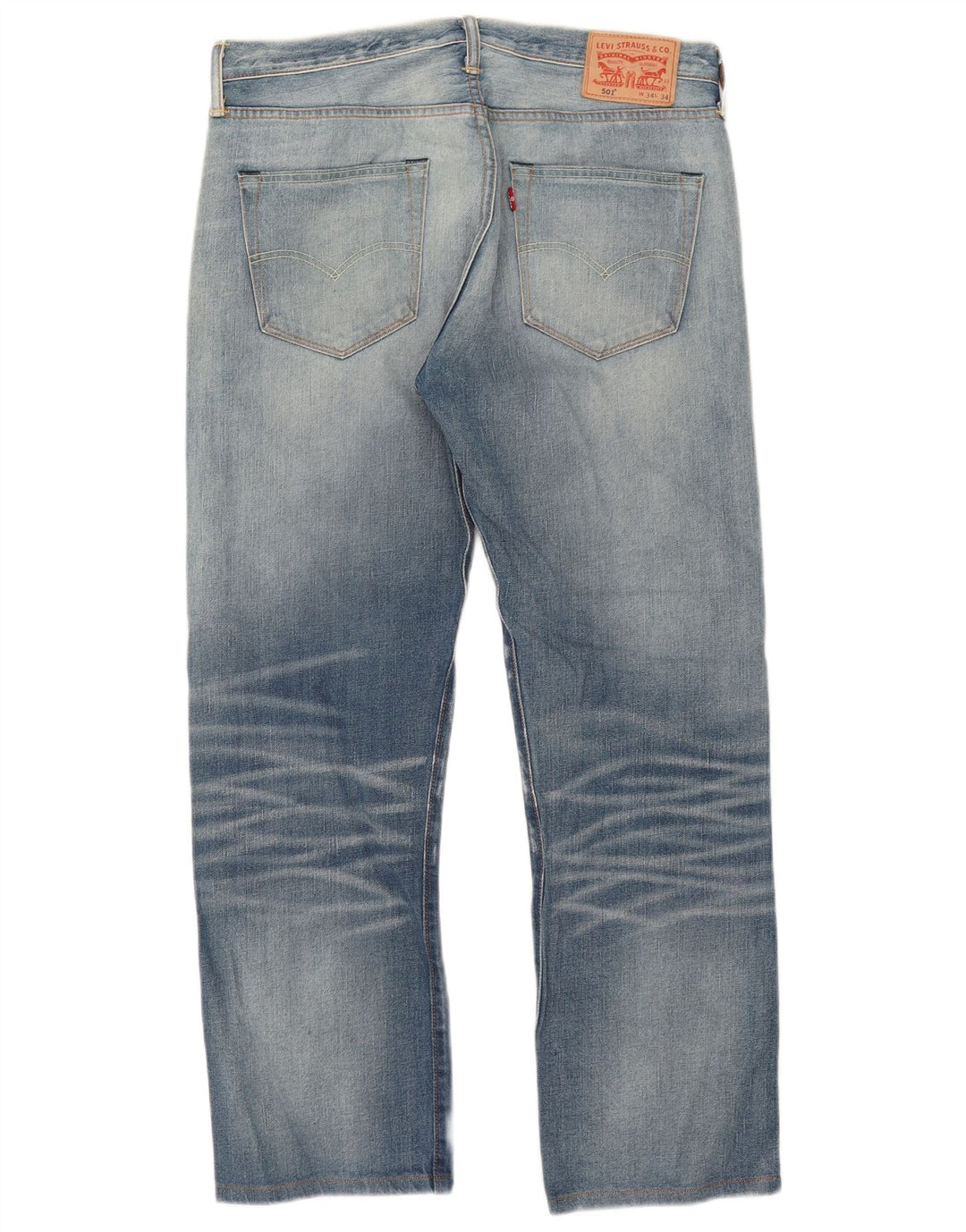 Levi's Masculino 501 Straight Jeans W34 L28 Azul Algodão