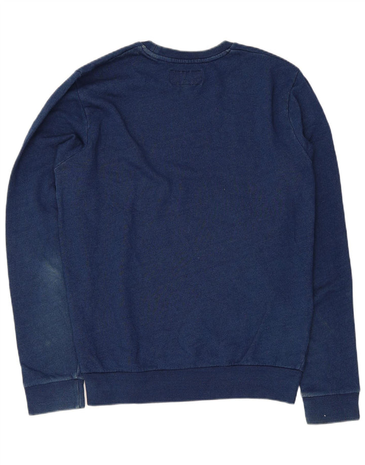JACK WILLS moletom masculino jumper pequeno azul algodão