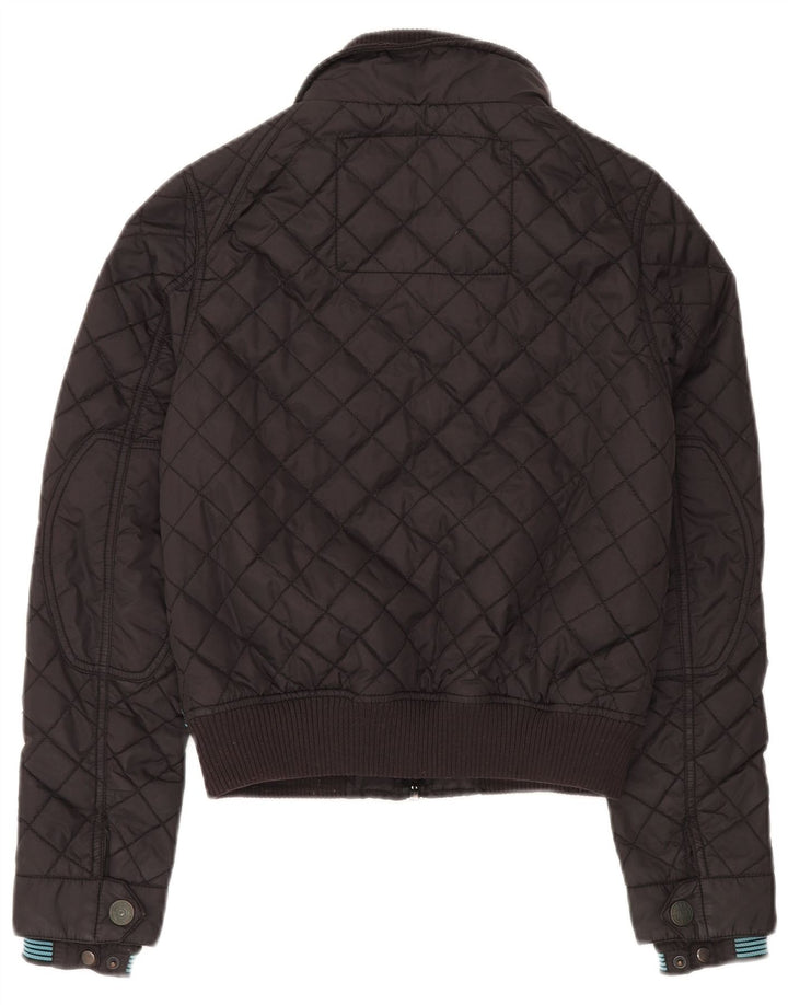 Jaqueta utilitária acolchoada feminina Superdry UK 10 pequena nylon preta