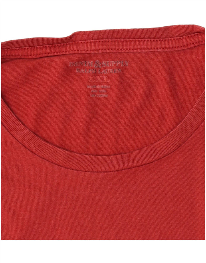 Camiseta gráfica masculina Ralph Lauren Top 2XL vermelho