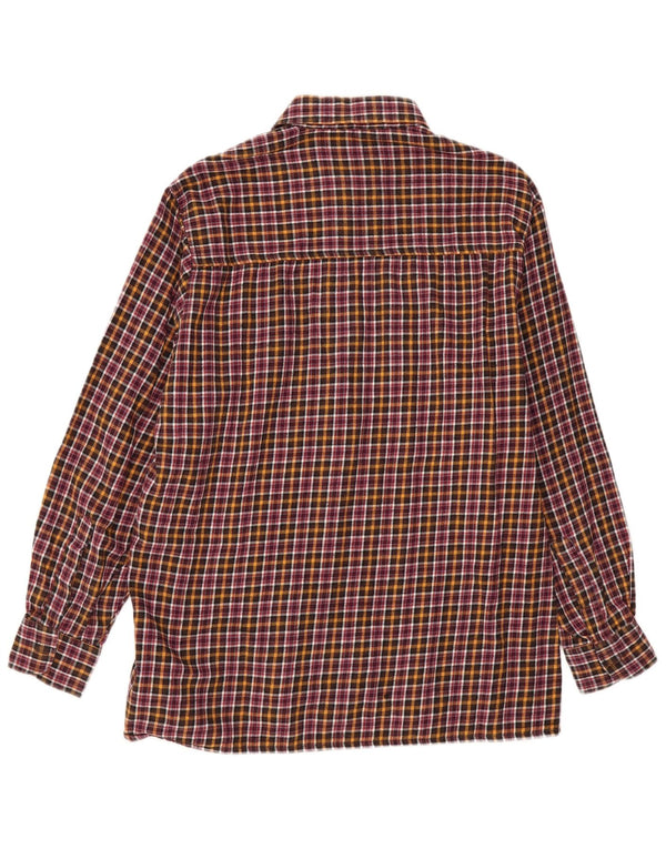 Camisa masculina de flanela VINTAGE tamanho 41/42 grande algodão xadrez multicolorido