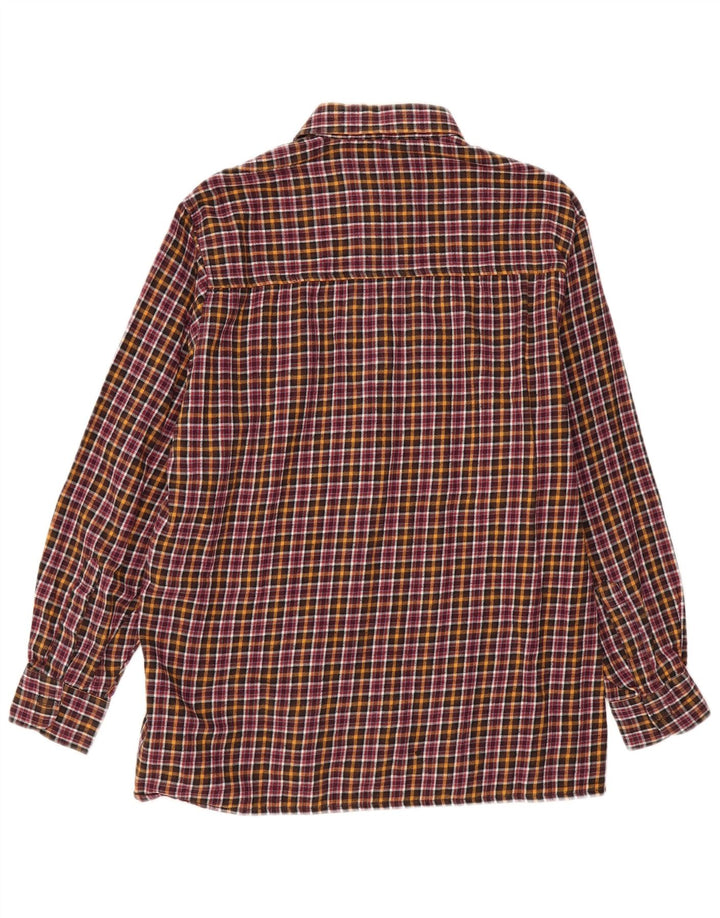 Camisa masculina de flanela VINTAGE tamanho 41/42 grande algodão xadrez multicolorido