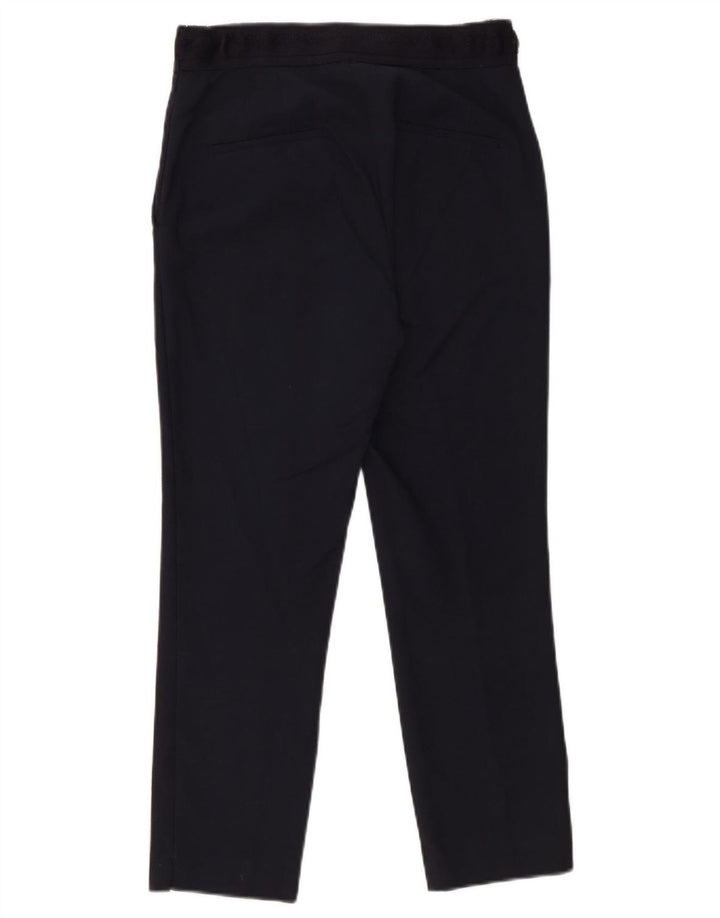 Calça feminina Zara cortada pequena W26 L25 azul marinho