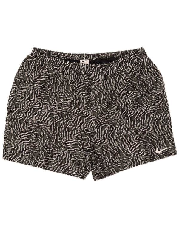 Shorts de natação masculino Nike 2XL cinza com estampa animal de poliéster
