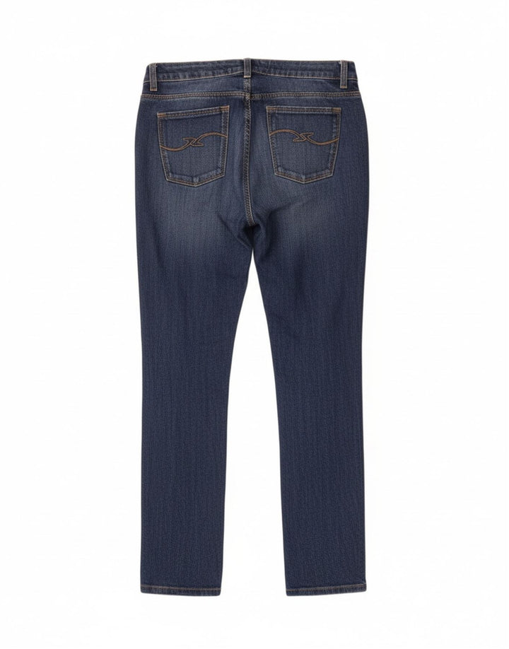 Trussardi Jeans Slim Feminino IT 40 Pequeno W26 L29 Azul Algodão