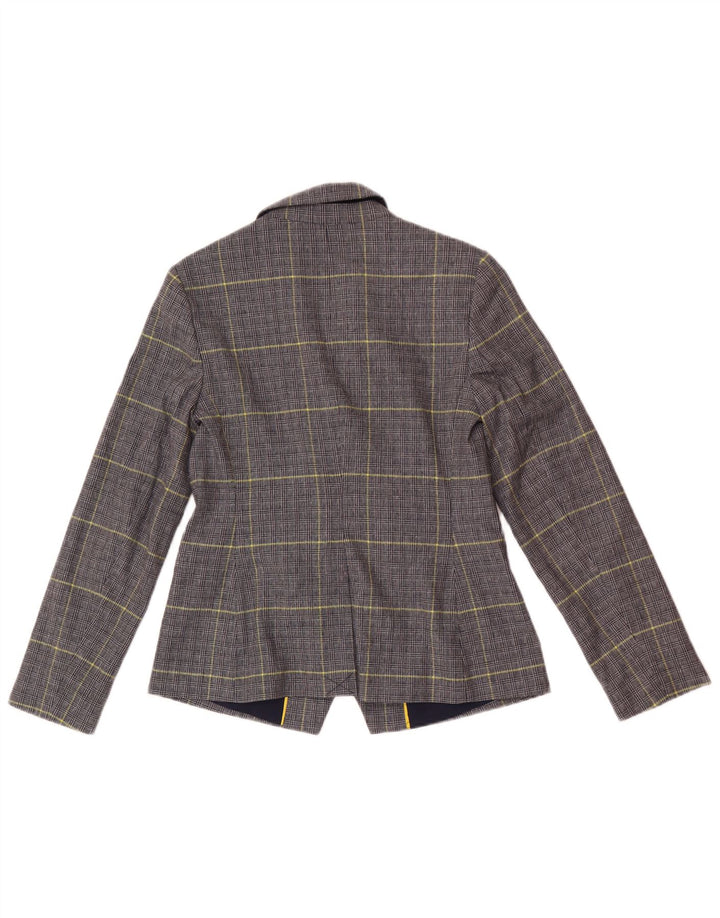 Jaqueta feminina Boden Petite Blazer Reino Unido 10 pequena azul marinho Houndstooth