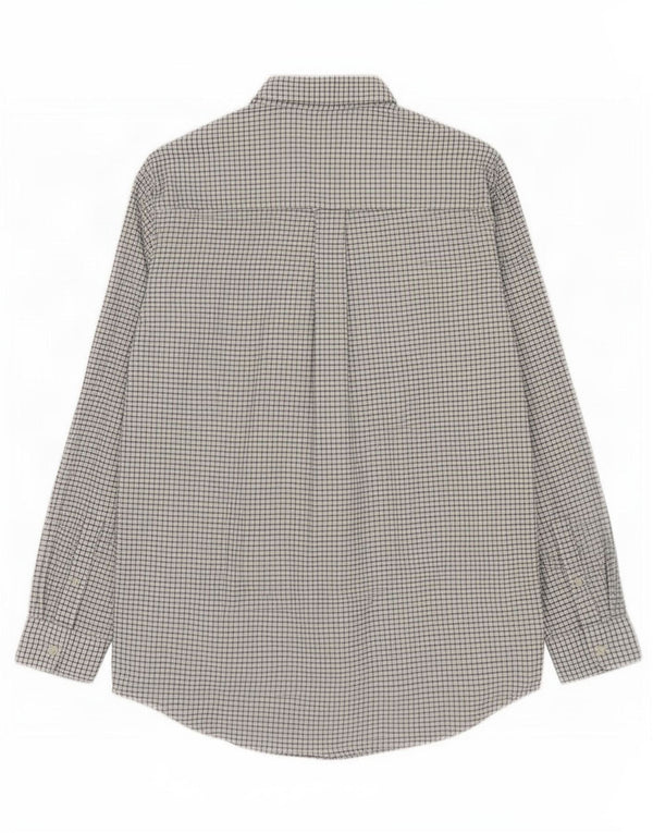 Camisa masculina Chaps média xadrez branca