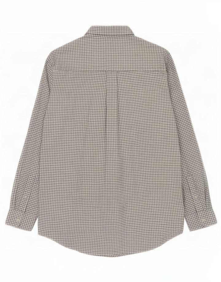 Camisa masculina Chaps média xadrez branca