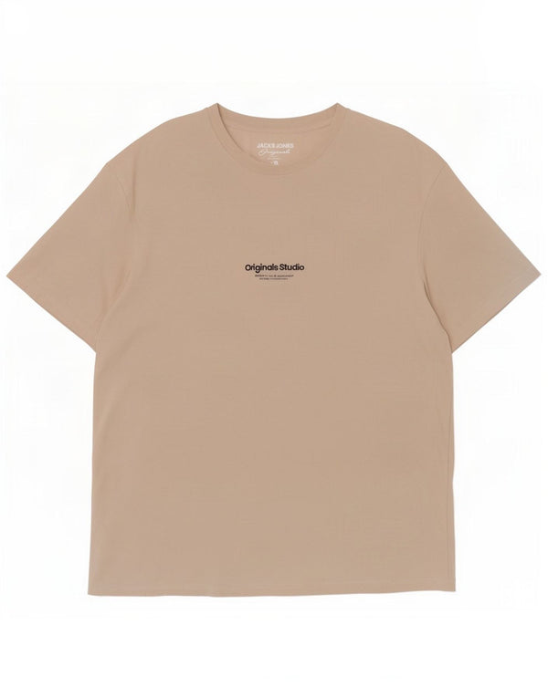 Camiseta masculina Jack & Jones Top XL algodão bege