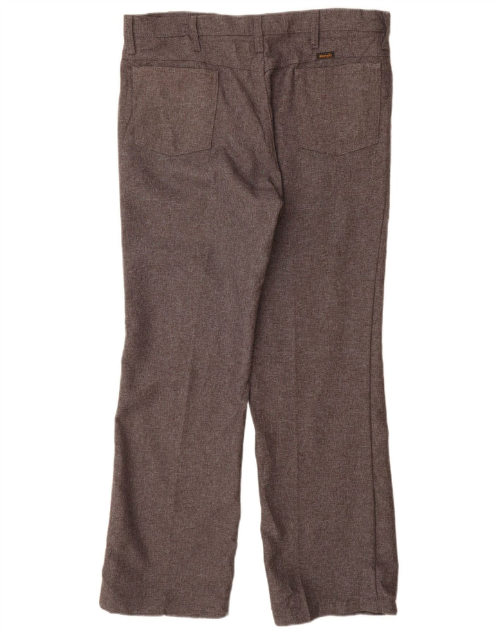 Calça Wrangler masculina reta casual W38 L30 poliéster cinza
