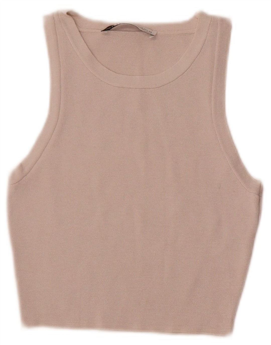 Zara Womens Crop Vest Top UK 4 XS Viscose Branca