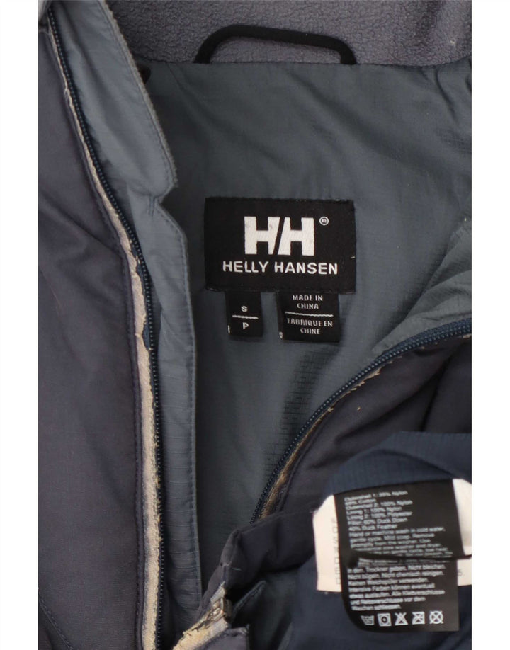 Jaqueta acolchoada masculina Helly Hansen UK 36 pequena azul marinho colorblock nylon