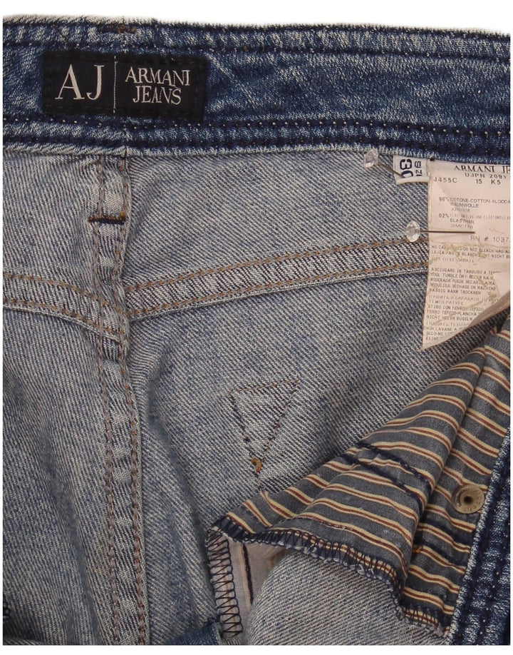 Calça Jeans Slim Feminina Armani W30 L33 Azul Algodão
