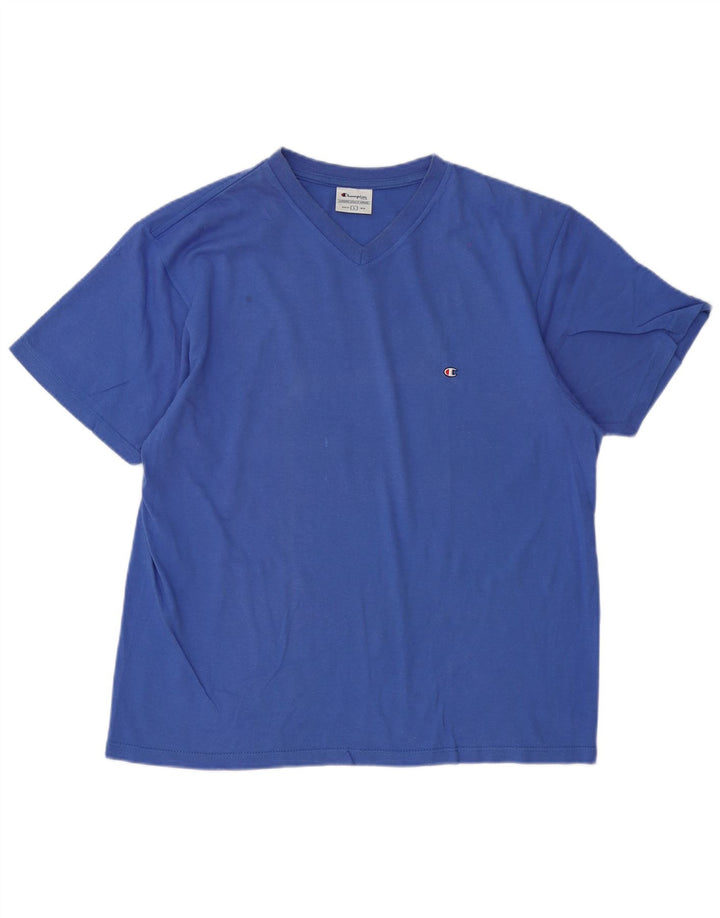 Camiseta masculina Champion grande algodão azul