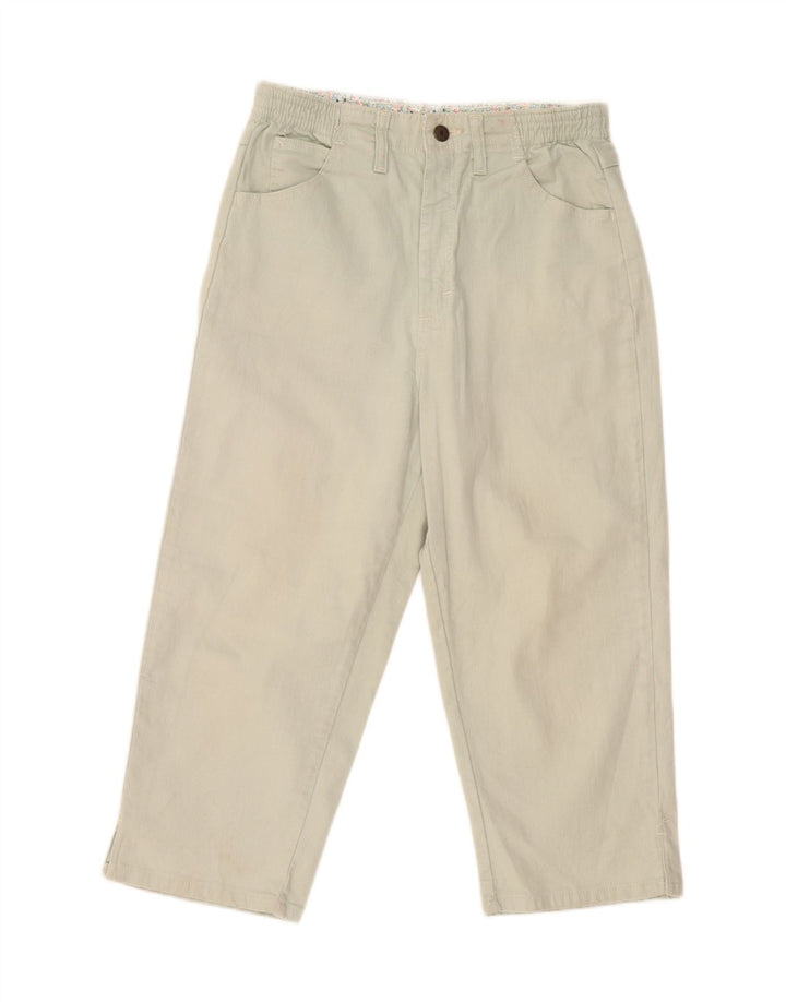 Calça feminina reta cortada LEE US 8 médio W28 L21 algodão cinza