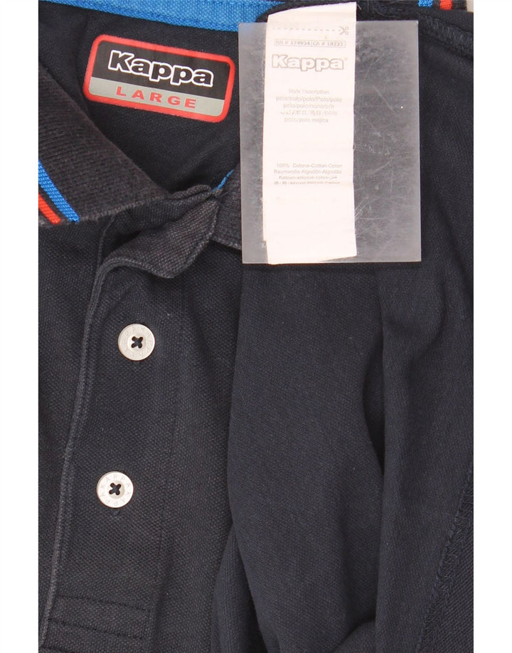 Camisa polo masculina KAPPA grande algodão azul marinho