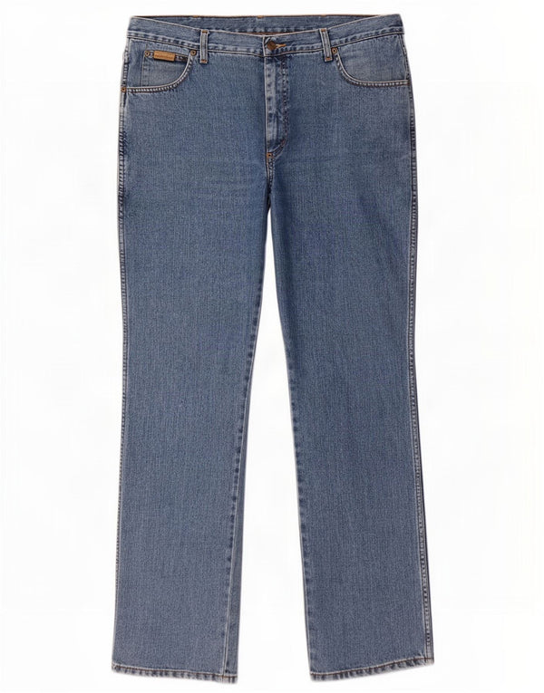 Wrangler Masculino Texas Straight Jeans W38 L34 Azul Algodão