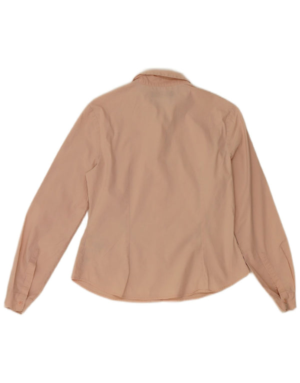 Marks & Spencer Womens Shirt UK 10 Small Pink Cotton