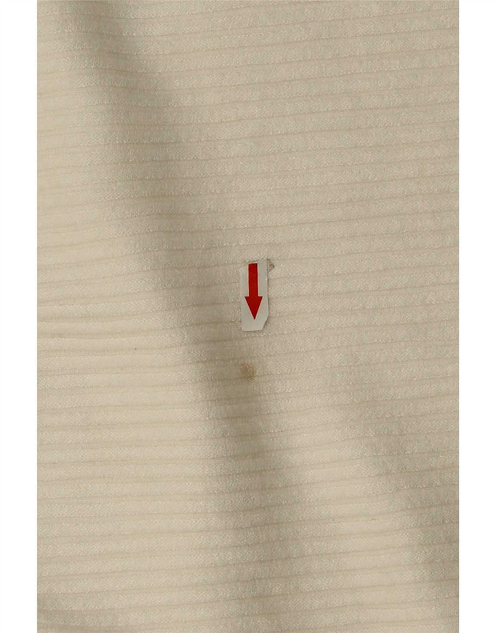 Suéter cardigã feminino grande da Zara Reino Unido 10 viscose branca pequena