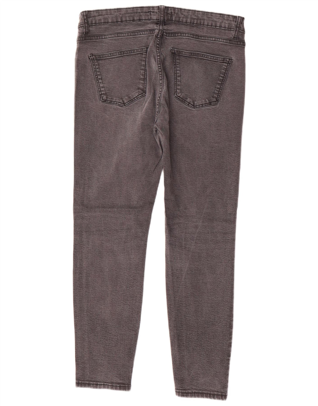 Zara Jeans Slim Feminino EU 42 Grande W32 L26 Cinza