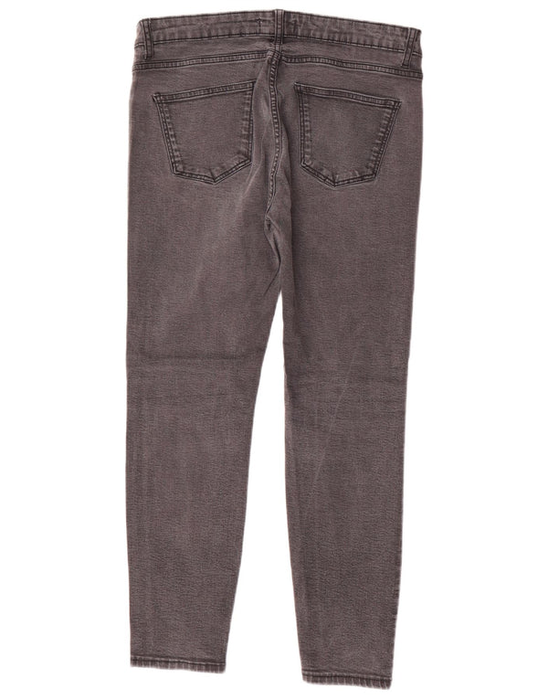 Zara Jeans Slim Feminino EU 42 Grande W32 L26 Cinza