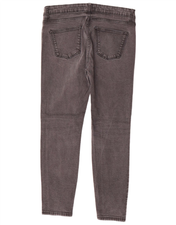 Zara Jeans Slim Feminino EU 42 Grande W32 L26 Cinza