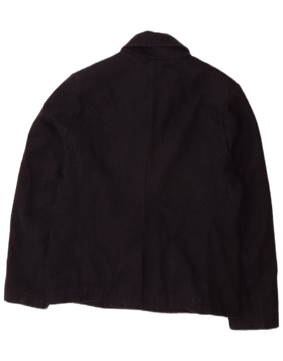 Lyle & Scott Mens Pea Coat UK 36 Pequeno Acrílico Azul Marinho
