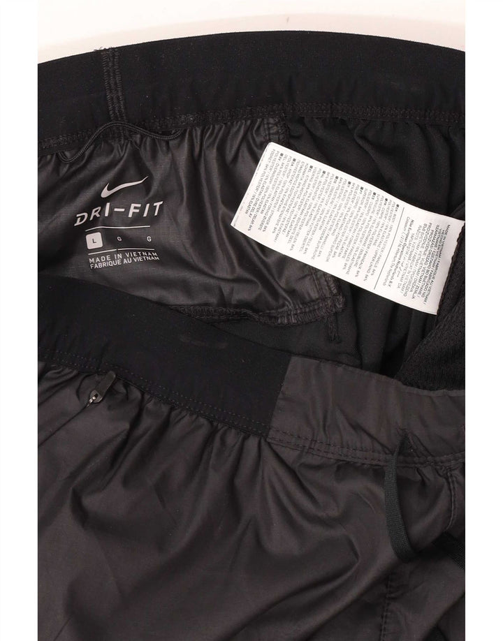 Calça de treino masculina Nike grande preto colorblock poliéster
