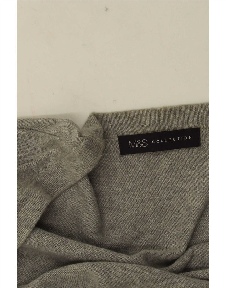 Suéter cardigã aberto feminino Marks & Spencer Reino Unido 10 pequeno cinza