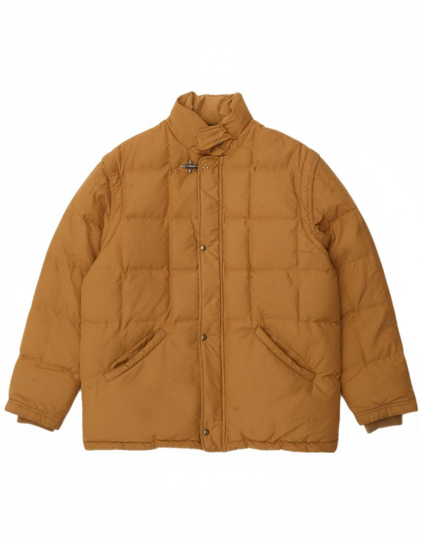 Jaqueta acolchoada masculina FAY UK 40 grande bege