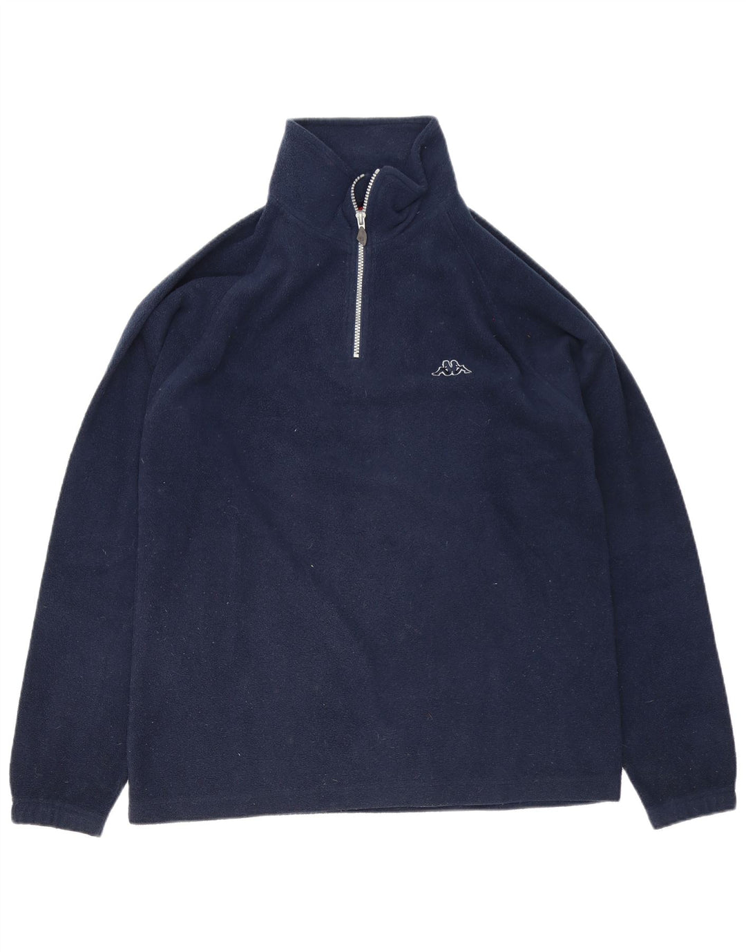 Suéter de lã masculino Kappa com zíper e gola média azul marinho poliéster