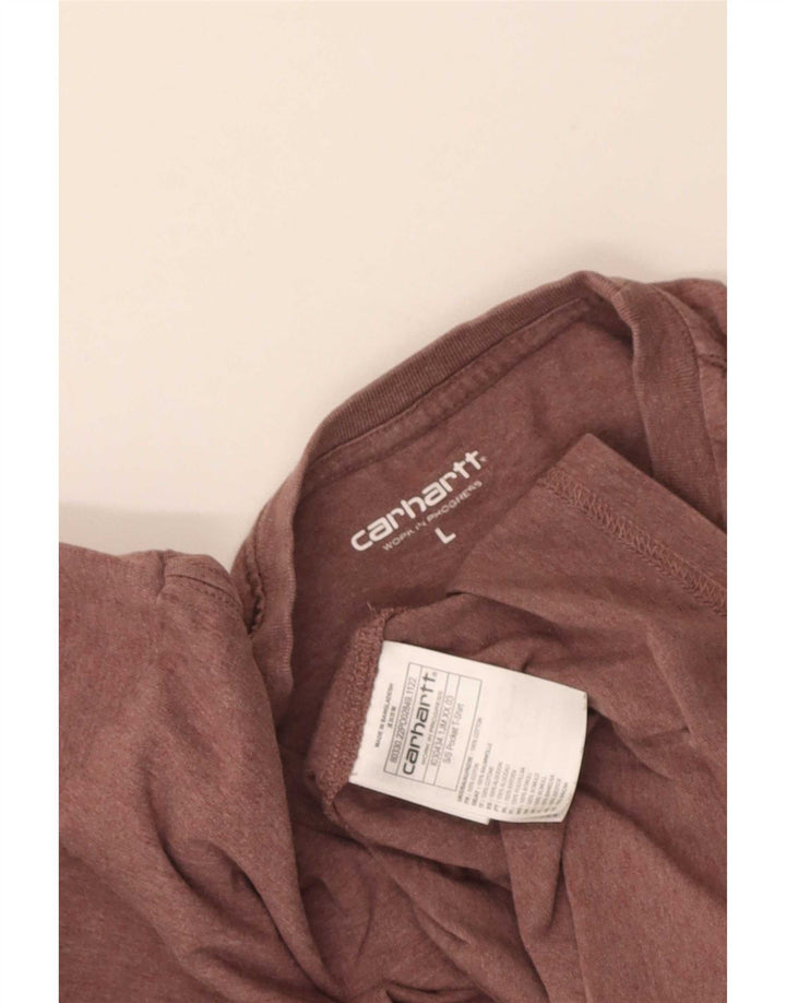 Camiseta masculina Carhartt grande algodão marrom